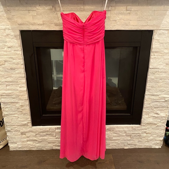 After Six Lux Chiffon hot pink bridesmaid dress - Picture 6 of 9